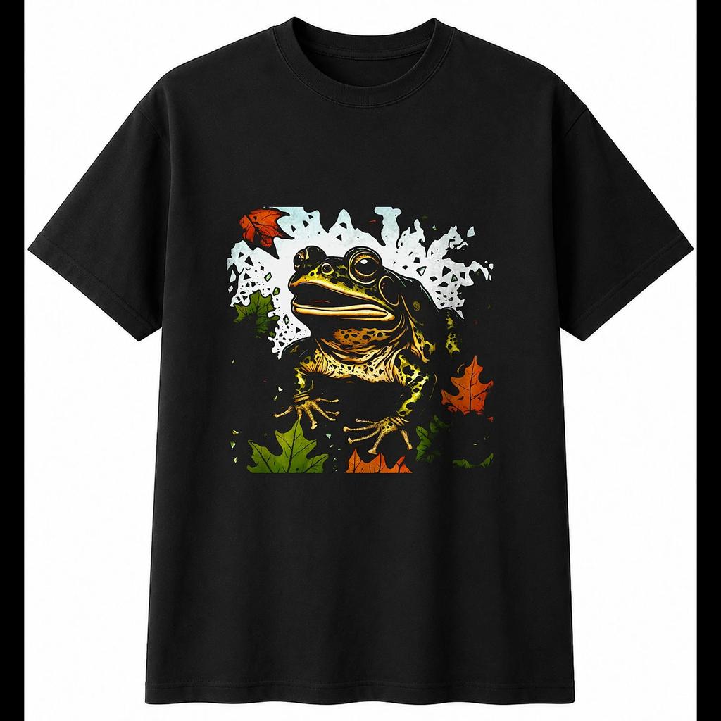 Natterjack Toad Shattered Mens T-Shirt Reptile Black 100% Cotton Exotic Printed