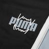 Puma Спортивные шорты с принтом логотипа из сетки, прямые, дышащие, баскетбольные шорты, мужские, черные 530492-08