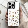 I-Насекомые И B-Жуки Чехол Для Телефона Для iPhone17,16,15,14,13,12,11 Plus,Pro Max Черный Конфетный Посеребренный Чехол