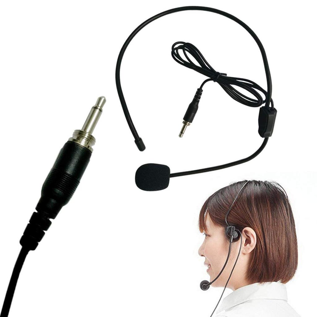 Микрофонный аудиоусилитель, комплект микрофона-гарнитуры (для громкоговорителей) с резьбовым штекером 3,5 мм, подходит для лекций, презентаций и мероприятий на открытом воздухе