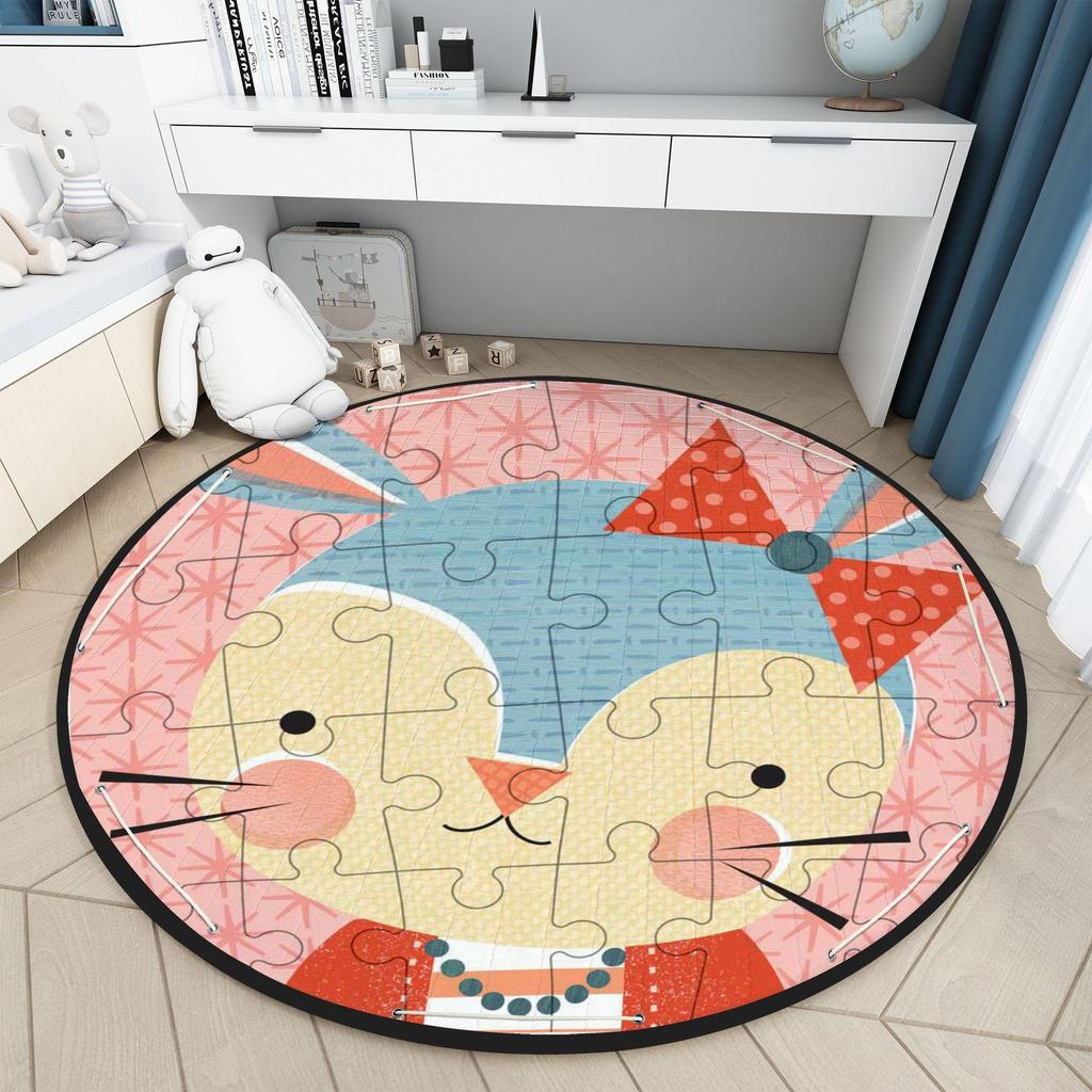 14 цветов, круглый 150 см, детский ковер, противоскользящий детский игровой коврик, детское одеяло для ползания, круглый ковер с животными, напольный коврик