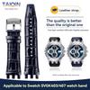 Для Swatch SVGK403 SVGK407 SVGB400 SVGB402 SVGB408 Ремешок для часов из натуральной кожи 22 мм Мужской Браслет Ремешок Аксессуары