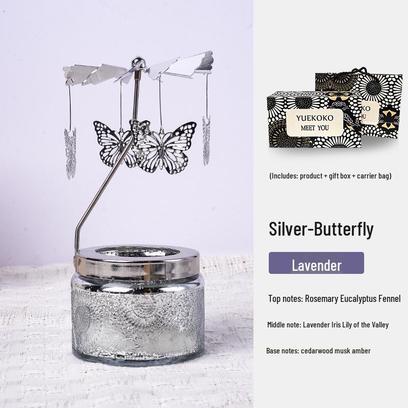 Rotating Soy Wax Scented Candle Holder - Birthday Gift & Home Decor