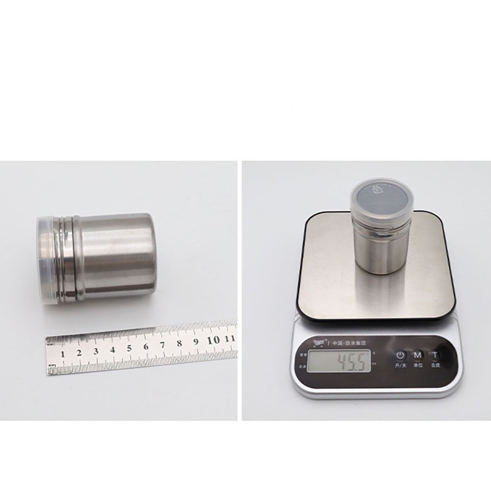 Stainless Steel Sugar Powder Sieve Seal Seasoning Tank Durable Powder Spreader  Home