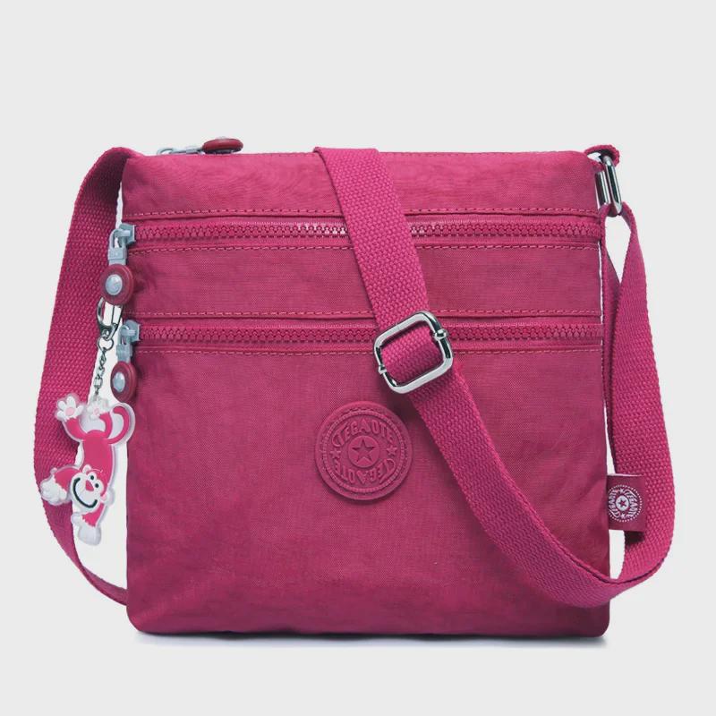 Versatile Lightweight Water-Repellent Nylon High-Top Shoulder Messenger Bag