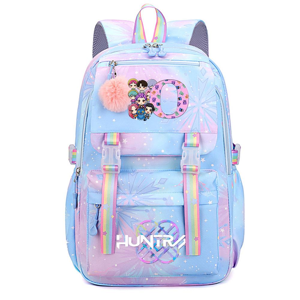 Cute K-Pop Demon Hunters Printed Large Capacity Waterproof Backpack Teenger Student Girl Boy Schoolbag Bookbag Women Large Capacity Travel Bag
