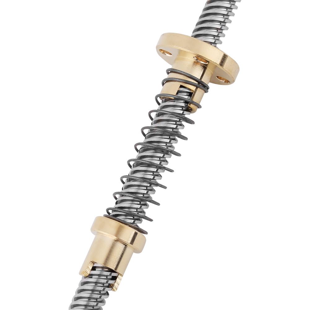 Винт с резьбой T8 с подпружиненной гайкой с защитой от люфта для 3D-принтера (400мм)