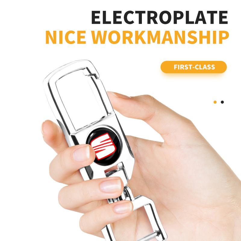 Брелок из плетеной веревки для автомобиля, держатель для ключей, подарки для пары, автоаксессуары для SEAT Leon 5F Ibiza 5 6 MII Altea Toledo 3 Cordoba Alhambra MK3