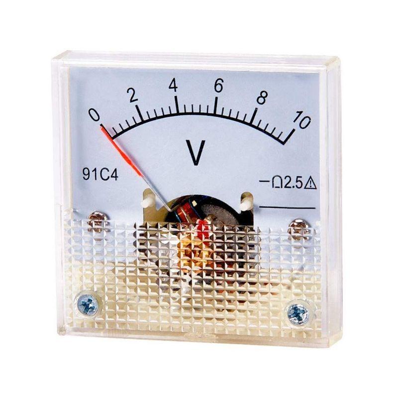 91L4 Voltage Meter DC 0-250V Square Pointer Type DC Voltmeter Portable Analog Volt Pointer Needle Analog Panel Voltage Gauge