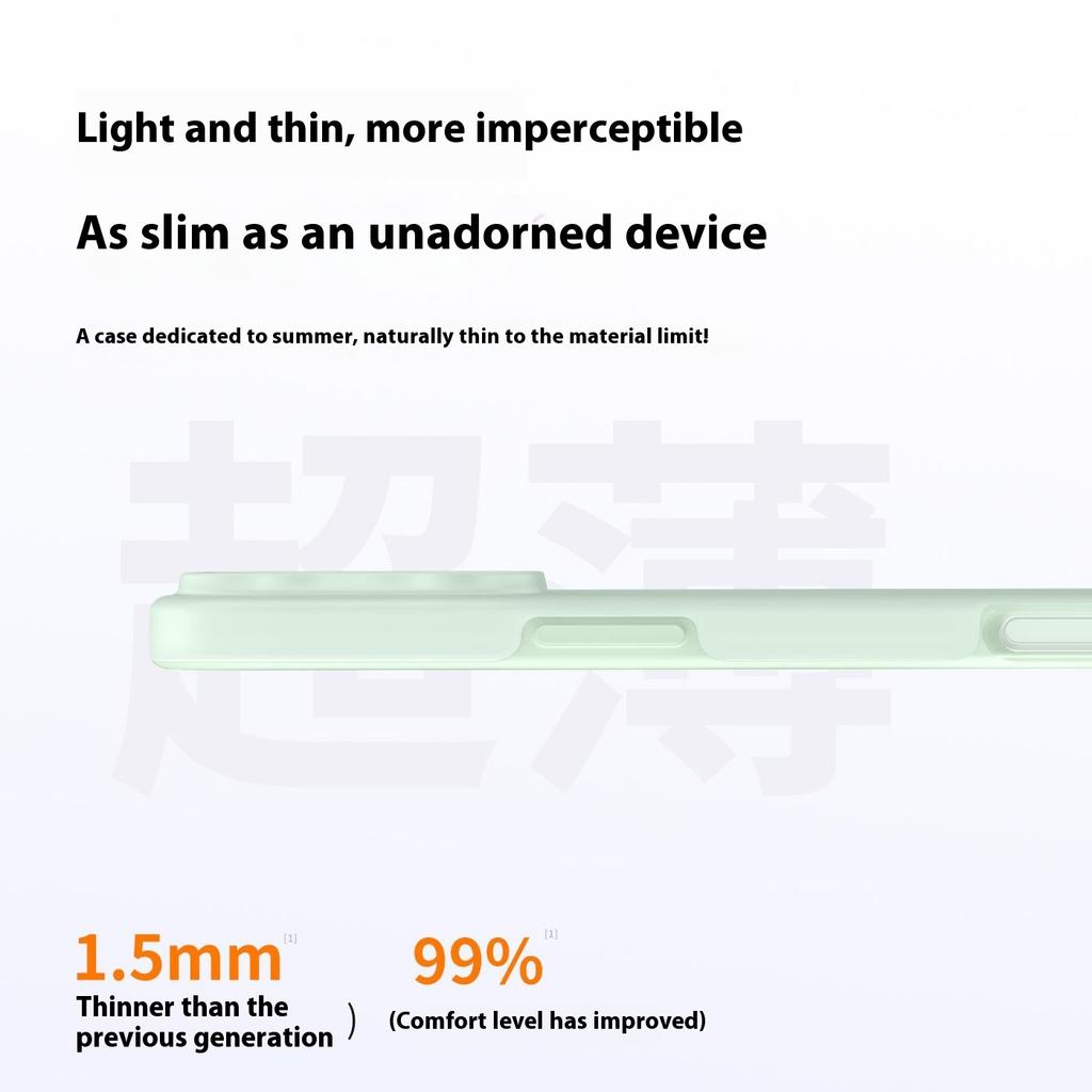 For iPhone 15 Pro Max Case Compatible with MagSafe Ice-Transparent Liquid Silicone+PC Phone Cover