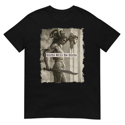 Футболки Girl Will Be Girls Медуза Феминистская Женская Футболка