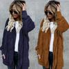 Winter Warm Women's Fashion Hooded Cardigan Long Sleeve Windbreaker Comfortable Hoodie Coats for Lady