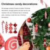 6 шт. Конфетная трость, украшение на рождественскую елку, украшение на рождественскую елку, рождественский венок для вечеринки