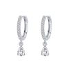 Shandtsuki Zirconia Earrings Birthday Stone Dangling Earrings Silver Ladies Earrings Cubic Zirconia Drop Earrings Simple Office Piercing Business