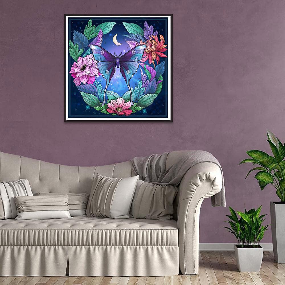 5D Diy Алмазная картина Букет и бабочка Алмазная вышивка Полный набор аниме Наборы для вышивки крестом Домашний декор Подарок ручной работы