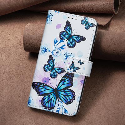 Для серии Xiaomi Кожаные чехлы Цветок Бабочка Расписной ПУ Защитный Чехол-книжка с держателем для карт Магнитная застежка Подставка Для Xiaomi Poco F7 X7
