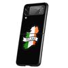 Чехол для телефона с флагом Ирландии для Samsung Galaxy Z Flip 3 4 5 6 7 Жесткий Черный Складной ПК Для Samsung Z Flip3 Flip4 Flip5 Чехол