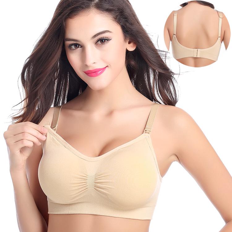 New Style Plus Size Wireless Front Closure Nursing Bra - Adjustable, Gathered, Seamless Maternity Underwear