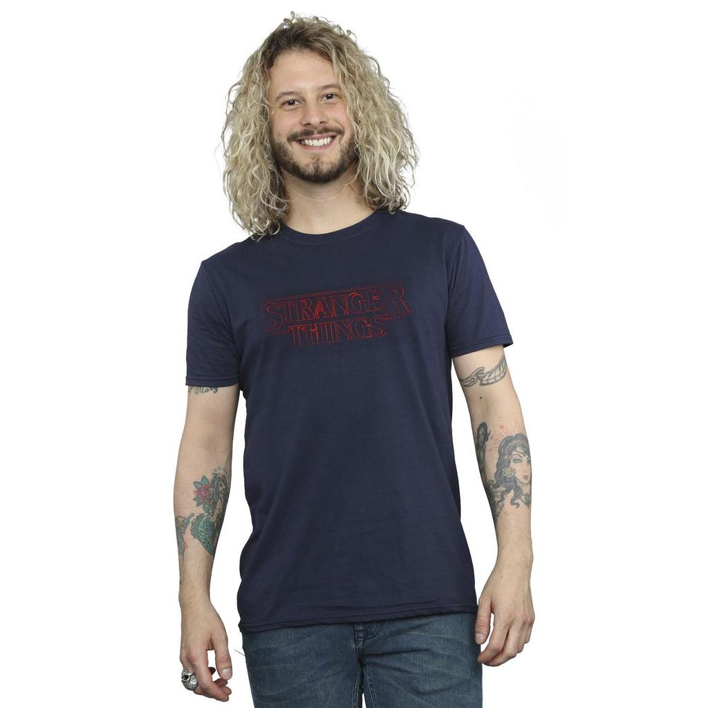 Мужская футболка Netflix Stranger Things со светящимся логотипом