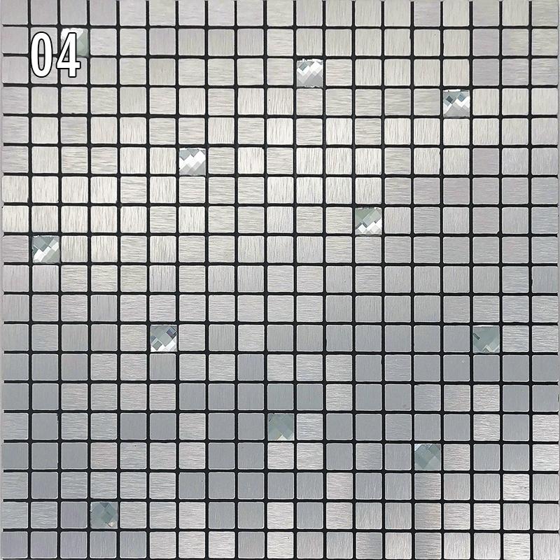 Наклейка на стену из металлической мозаики в европейском стиле, самоклеящаяся настенная плитка, фартук для гостиной, фон для телевизора, настенный декор, мозаичная палочка