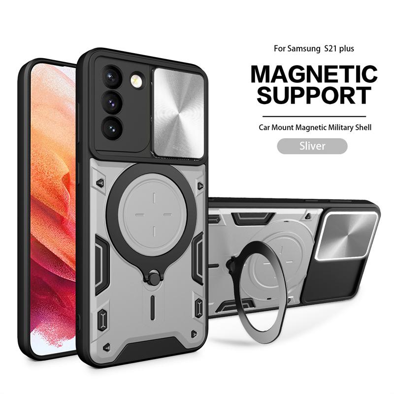 For Samsung Galaxy S21 Plus Case Shockproof Armor Magnetic Holder Ring Phone Cases For Galaxy S 21 FE S21 Ultra S21FE Back Cover