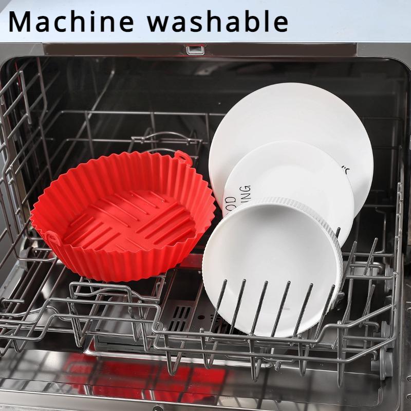 Air Fryer Silicone Liners Reusable Silicone Air Fryer Tray for Microwave Oven Non Stick Air Fryer Basket Kitchen Accessories