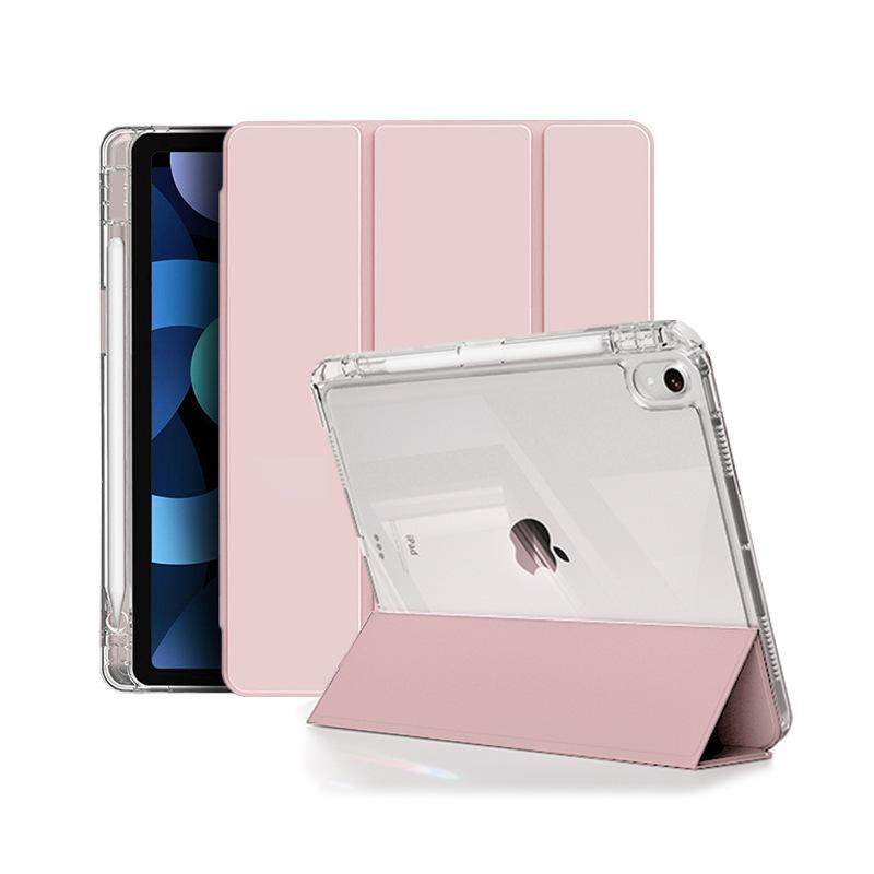 Совместимый с чехлом для планшета iPad 2025, 10 Pro, 11-дюймовый, Тройной прозрачный акриловый чехол для iPad с держателем для стилуса