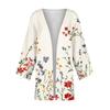 Women's Casual And Fashionable  Printed Lightweight Mid Length Jacket Cardigan Cardigan