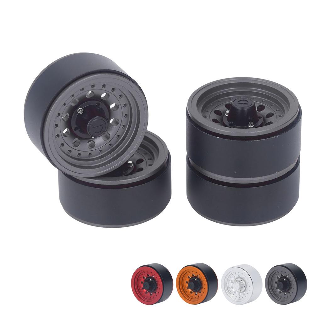 4PCS RC Beadlock Wheel Rim Set 1,9 дюймов Алюминиевый сплав 1/10 RC Автомобильная ступица колеса для осевого SCX10 I II II