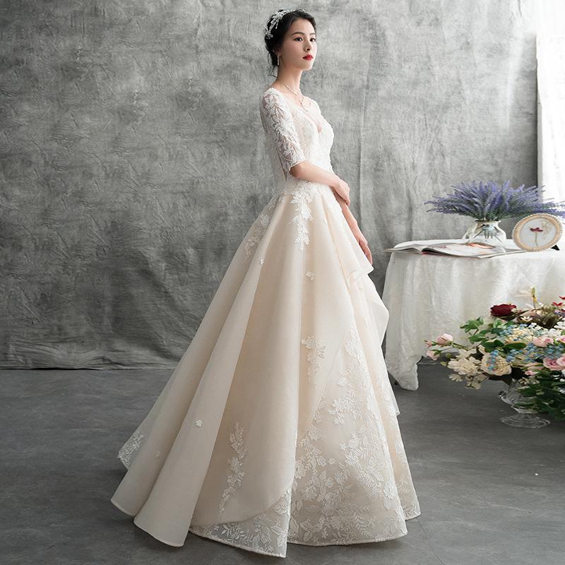 The Main Wedding Dress Winter New Bride Simple and Light Forest Super Fairy Dream Dress Slim and Slim Girl Small