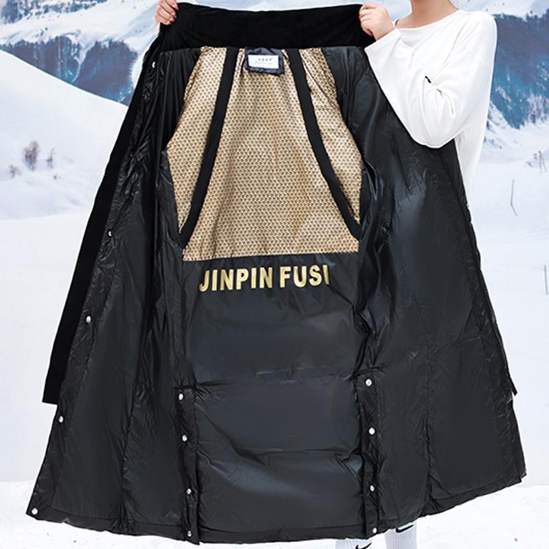 Модные зимние длинные парки для женщин, черные пальто с элегантными свободными теплыми женскими куртками с капюшоном, пальто больших размеров