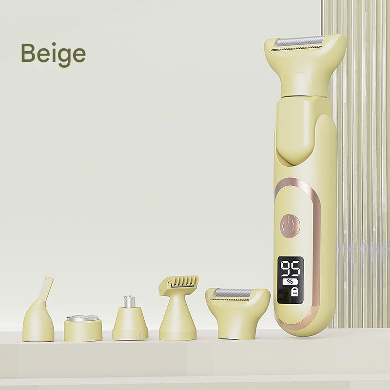 5 In1 Women's Electric Hair Trimmer for Body Face Bikini Underarm Nose-IPX7 Wet/Dry USB Rechargeable Painless Precision Trimming