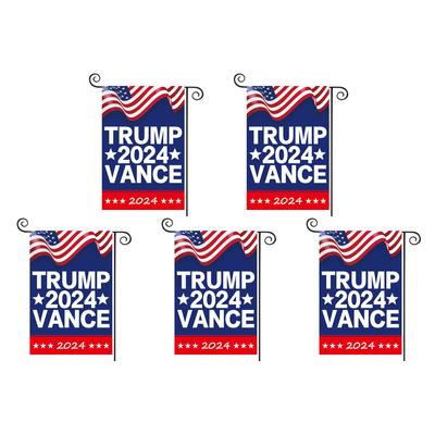 Флаг Trump Vance 2024 Garden Flag Двусторонний Яркий Цвет Флаги Trump Vance (синий)