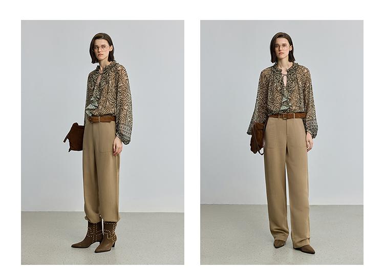 LILY French retro chiffon sweater pullover
