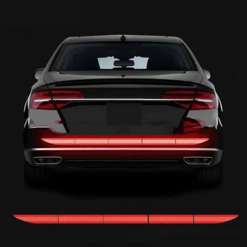 Автомобильная наклейка Светоотражающая предупреждающая защитная лента Предупреждение о столкновении Светоотражающая наклейка для багажника автомобиля Внешние аксессуары