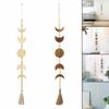 Home Decoration Celestial Ornament Tassel Wall Hanging Garland Wood Moon Phase Wood Bead