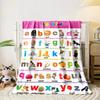 Alphabet letters paired with corresponding objects and images. for all seasons blanket lunch break throw gift