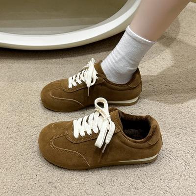 Обувь женская 2024 Высококачественная женская обувь из вулканизированной кожи на шнуровке для активного отдыха женские кроссовки с круглым носком на низком каблуке женская повседневная обувь