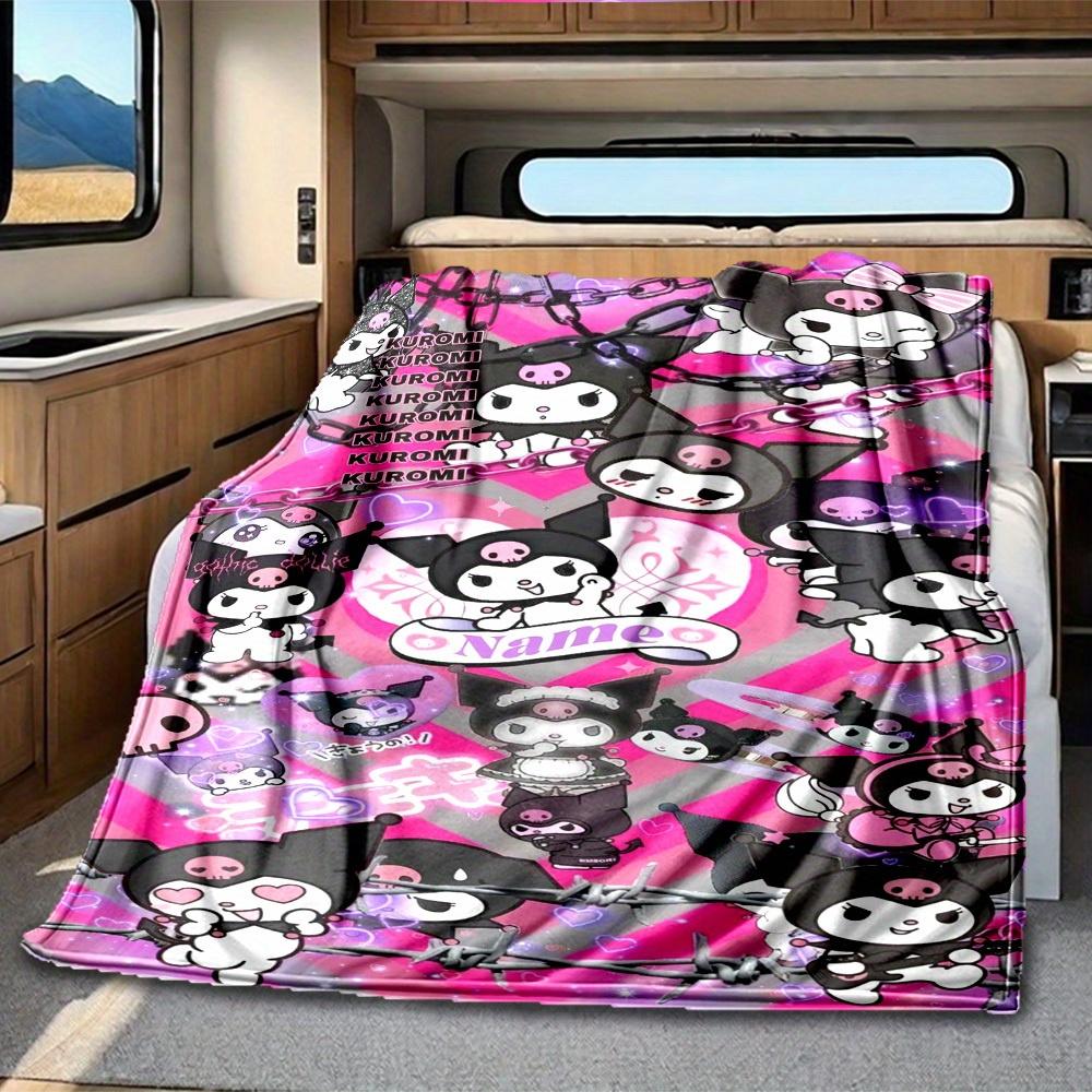 Cute Kuromi Theme Rv Blanket Soft Lightweight Multiseasonal Use For Travel Camping Picnics Sofas Rvs Beds Living Rooms Giftst26