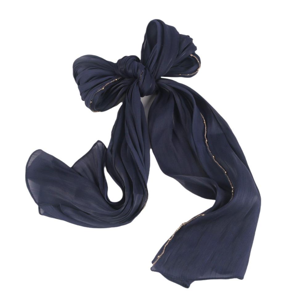 Длинный платок-хиджаб с цепочкой из бусин, исламский тюрбан, модный этнический шарф для женщин