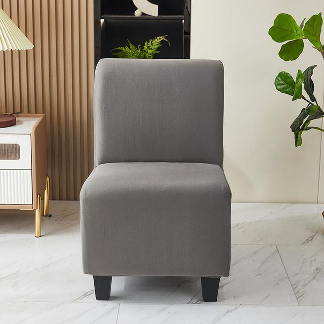 Elastic Plain Fat Sofa Chair Cover Armless Single Sofa Cover Coffee Shop All -Inclusive Fat Stool Cover For Living Dinner Room