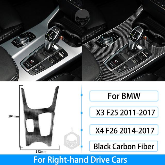 Для BMW X3 F25 11-17 X4 F26 14-17 карбоновая панель переключения передач декоративная крышка аксессуары для украшения салона автомобиля