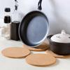 2Pcs Cork Trivet Set Heat Resistant Thick Cork Coasters for Hot Dishes Versatile Round Cork Placemats for Kitchen Table