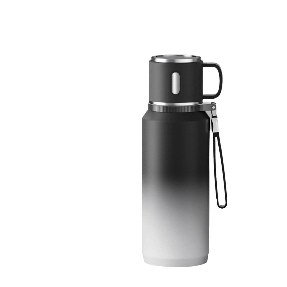 Stainless Steel Insulated Water Bottle 600/1000/1500ml Leak Proof Thermos Bottle Portable With Rope Handle