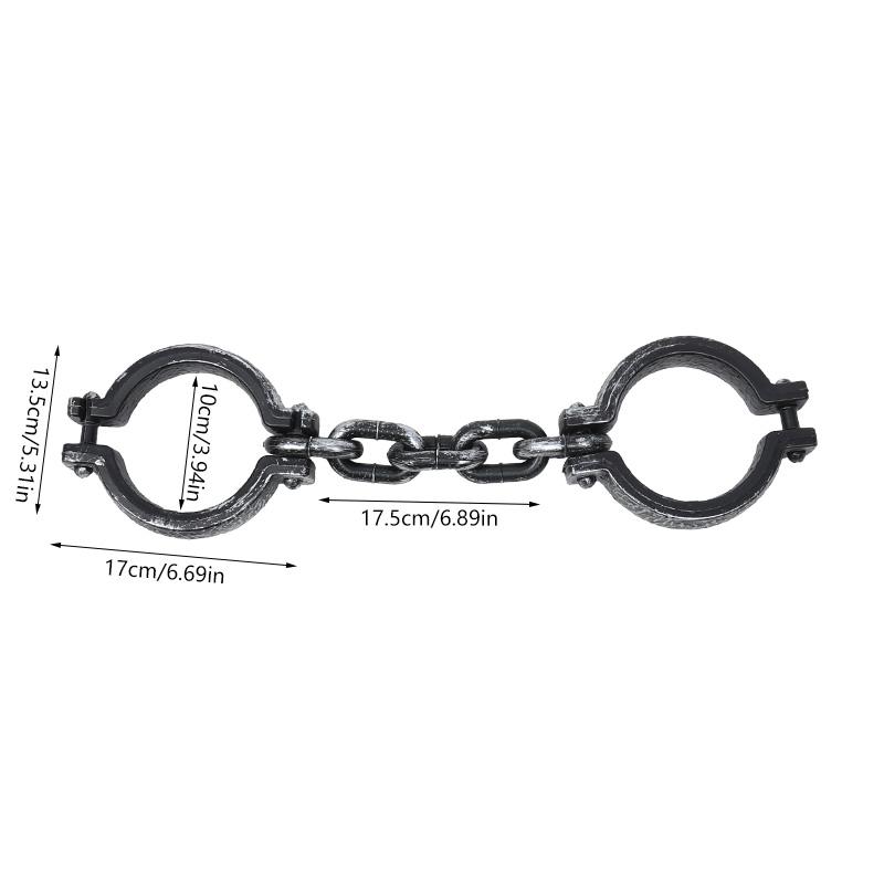 1Set Halloween Fake Chains Haunted House Horror Props Home Decoration Prisoner Costume Cosplay Accessories Plastic Link Chains