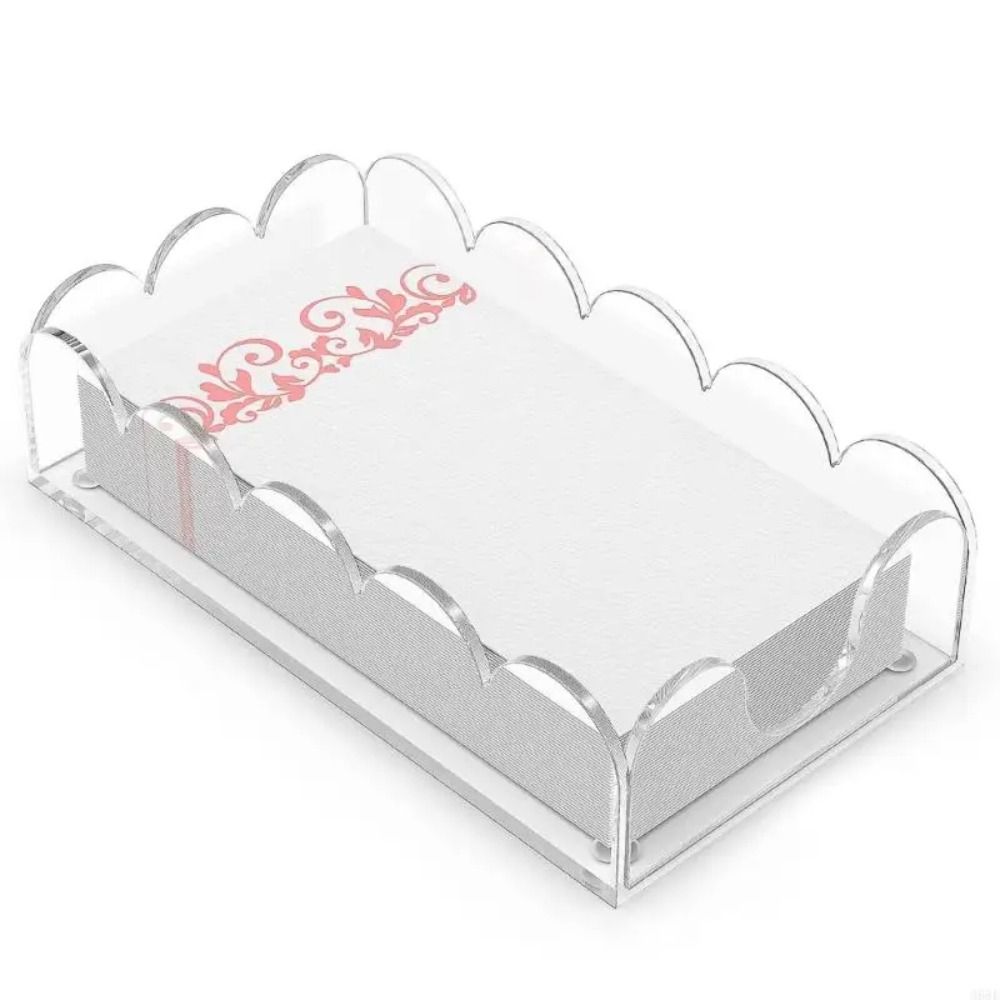 Clear Kitchen Napkin Holder Acrylic Desktop Storage Rack for Disposable Towels