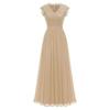 Womens Lace Chiffon Ball Gown Party Maxi Dress