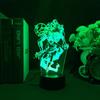 Аниме лампа дзюдзюцу кайсен фигурка Оккоцу Юта и Инумаки Тоге 3d ночные огни Годзё Сатору 7 цветов настольная лампа подарок на день рождения