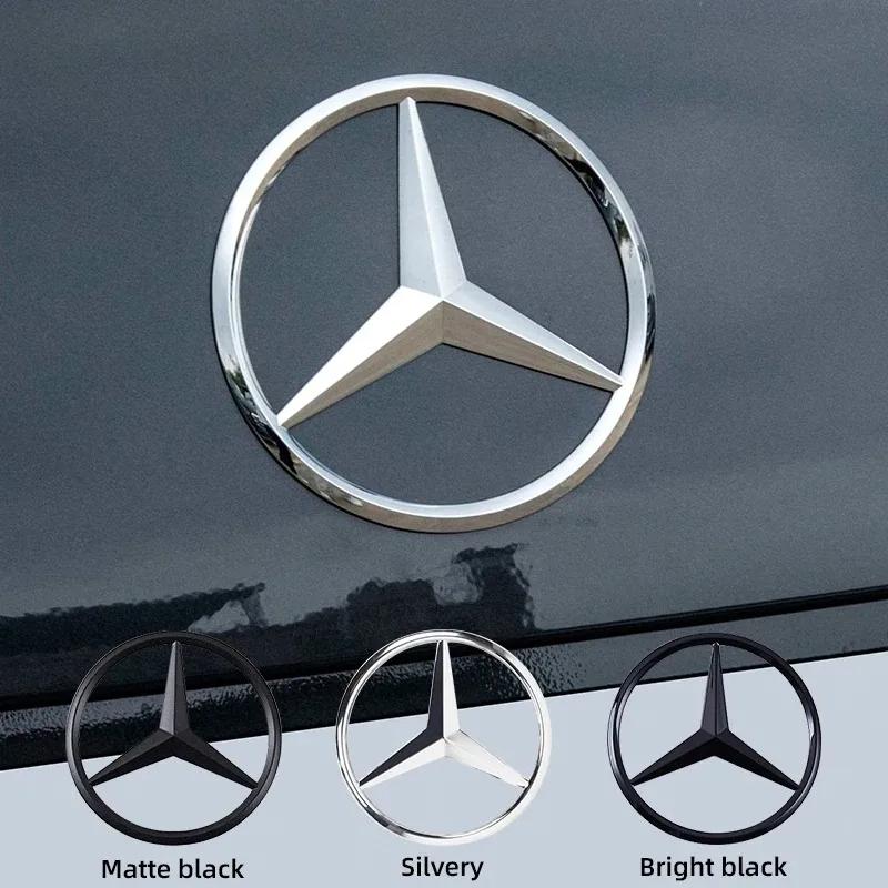 GLC GLB 1Pcs 90mm ABS Star Logo Car Trunk Emblem Badge Accessories For Mercedes Benz C E S Class W204 W205 W212 W213 W211 W220
