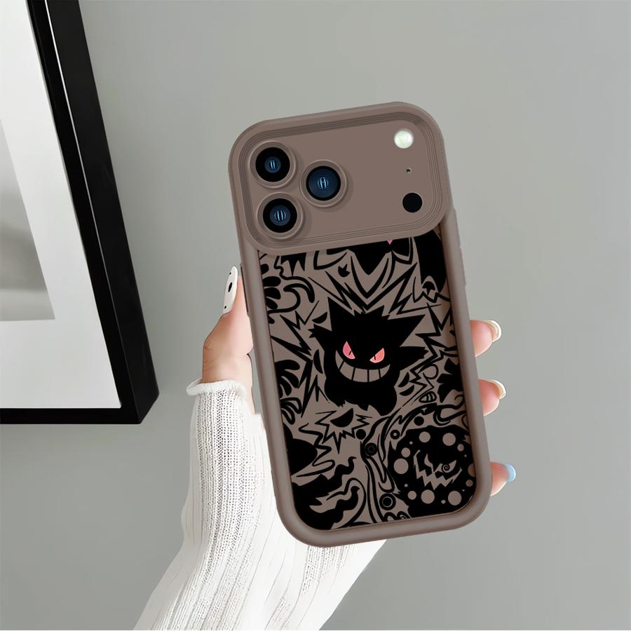 Funny Pokemon Gengar Phone Cover Case for Apple iPhone 17 Pro Max 16 XR 13 Mini 11 Air 16e 14 Plus 15 12 XS